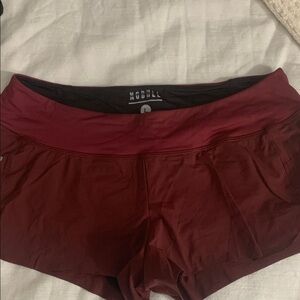 NOBULL Women's Athletic Shorts - Burgundy